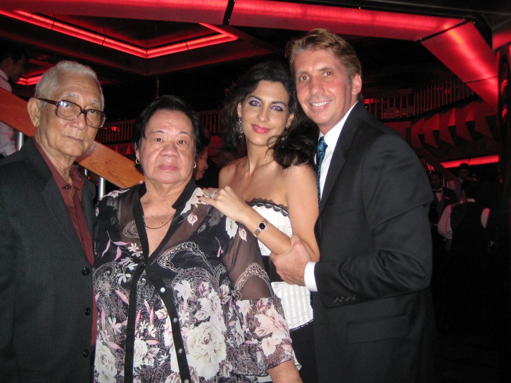 family enjoying cruise formal night