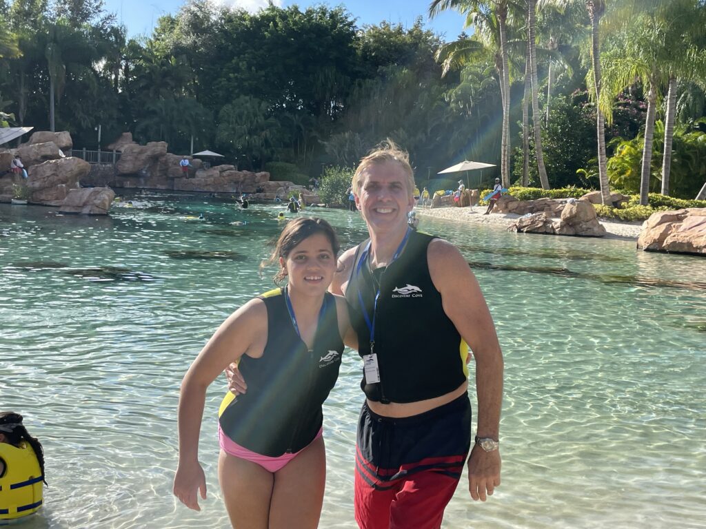 Father Daughter at Discovery Cove
