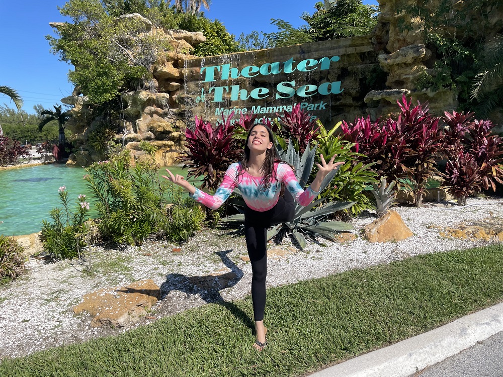 Standing In Front Of Theater Of The Sea