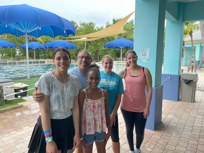 Miami Seaquarium family fun with the Dolphin Meet and greet